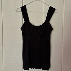Vintage Iz Byer California Sleeveless Babydoll Top in Black Size M